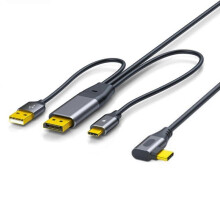 (elbow, 2m) Highly Speed DisplayPort To USB C Cable 4K@60Hz Touches Control For Mobile Monitors Studio Displays Gaming Devices