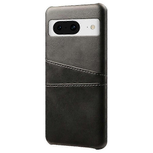 (Black) For Google Pixel 8a Case Pu Leather+pc Phone Cover With 2 Card Slots 1