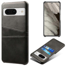 (Black) For Google Pixel 8a Case Pu Leather+pc Phone Cover With 2 Card Slots