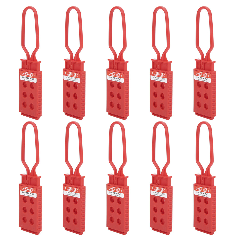 Durable 10Pcs Nylon Safety Hasp With 6 Holes For Enhanced Security 8021340549747