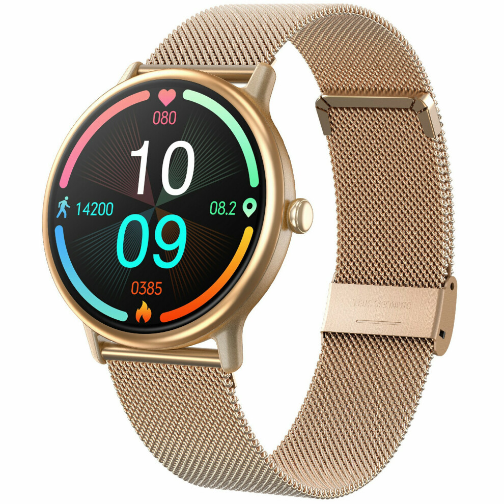 (Gold) Smartwatch Y86 Smart Watch Amoled Screen Bluetooth Gold 6914277512576