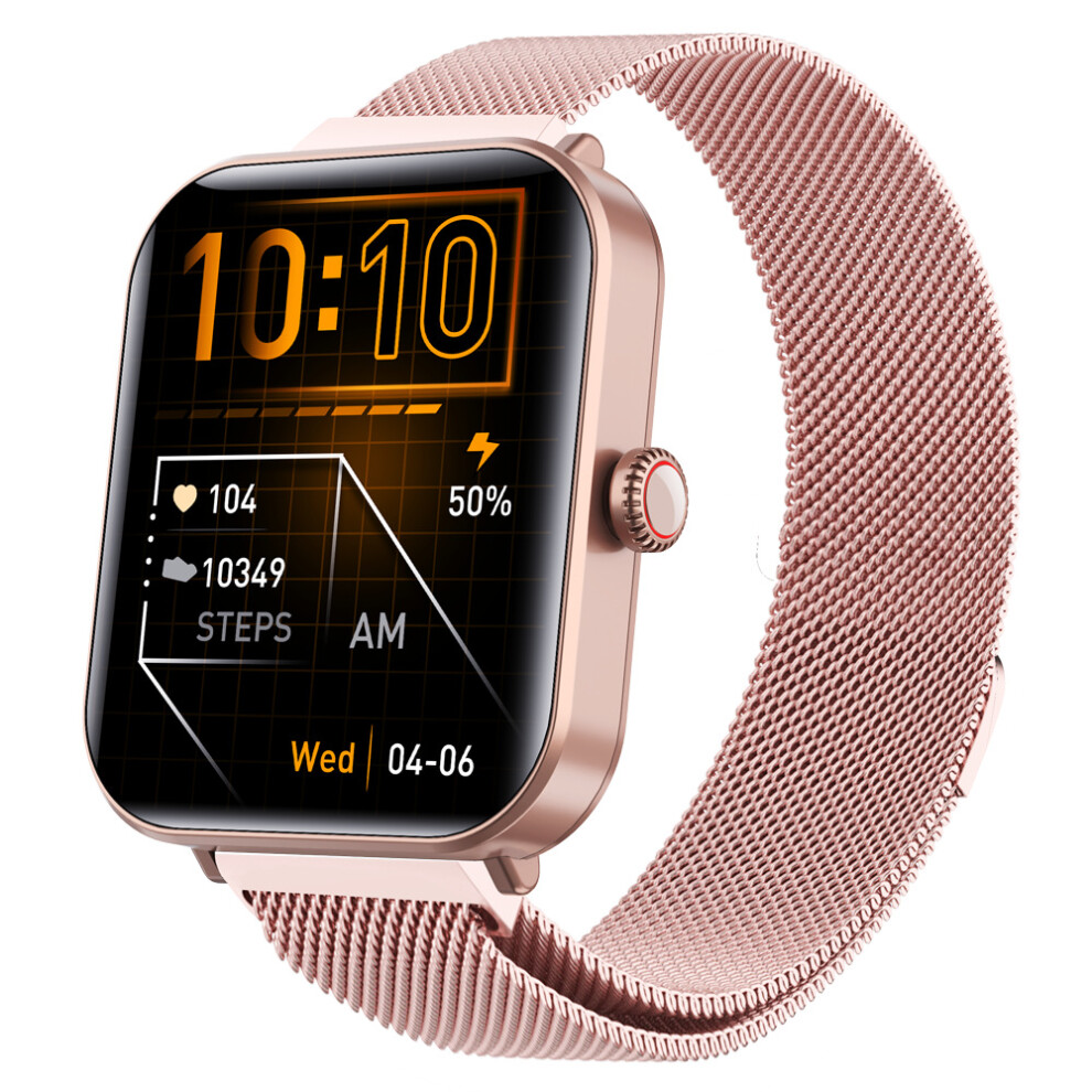 (Rosepink) Smartwatch F57pro Milanese Strap Smart Watch With 6914270125735