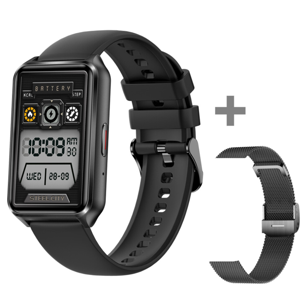 (Black) Smartwatch H37 1.57-Inch Screen Smart Watch Heart Black 6914275646990