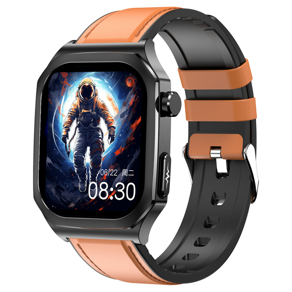 (Brown) Smartwatch Et280 Ecg Smart Watch Monitoring Blood Brown 6914278924323