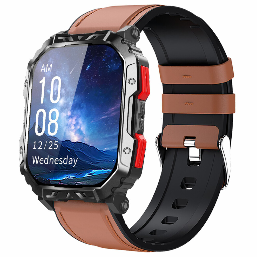 (Brown) Smartwatch F407 Outdoor Waterproof Rugged Smart Wa Brown 6914277790851