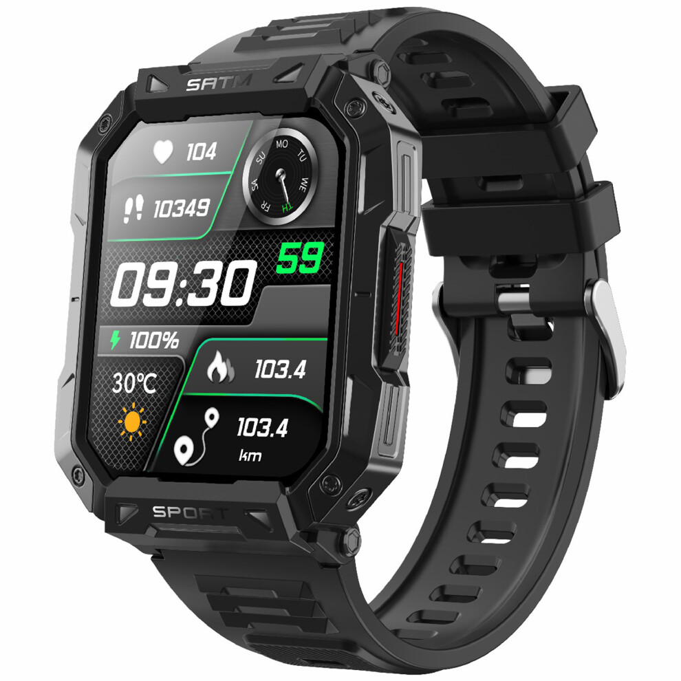 (Black) Smartwatch F307 Waterproof Rugged Smart Watch Blue Blue,Black 6914273430645