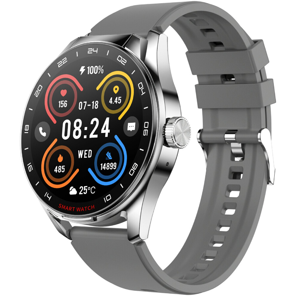 (Silver) Smartwatch D9 Silicone Strap Smart Watch With Earb Silver 6914271047203