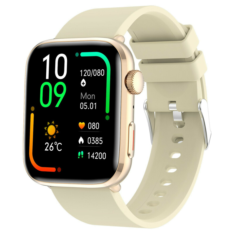 (Lightyellow) Smartwatch T92 Bluetooth-Compatible Call Sports Wa 6914275698517