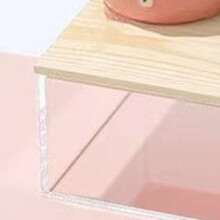 Transparentes großes quadratisches Hamsterbad-Holzmodell