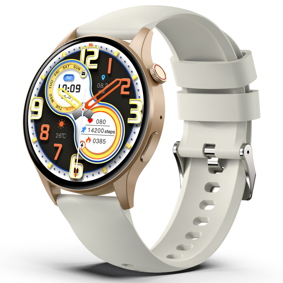 (Beige) Smartwatch Y85 Smart Watch Amoled Display Bluetoot Cream 6914272386172