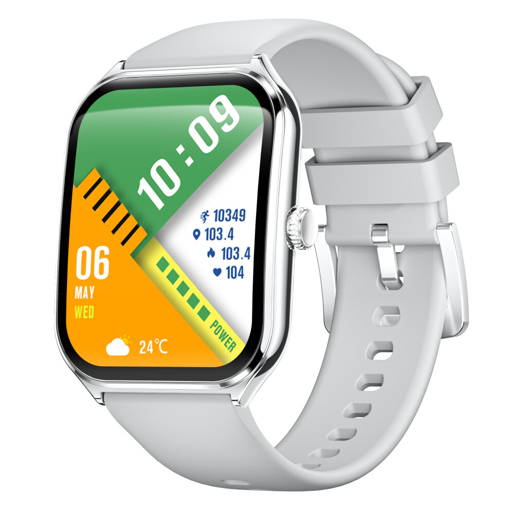 (Silver) Smartwatch Mt61 Ultra Thin Smart Watch 1.96 Inch A Silver 6914273444284
