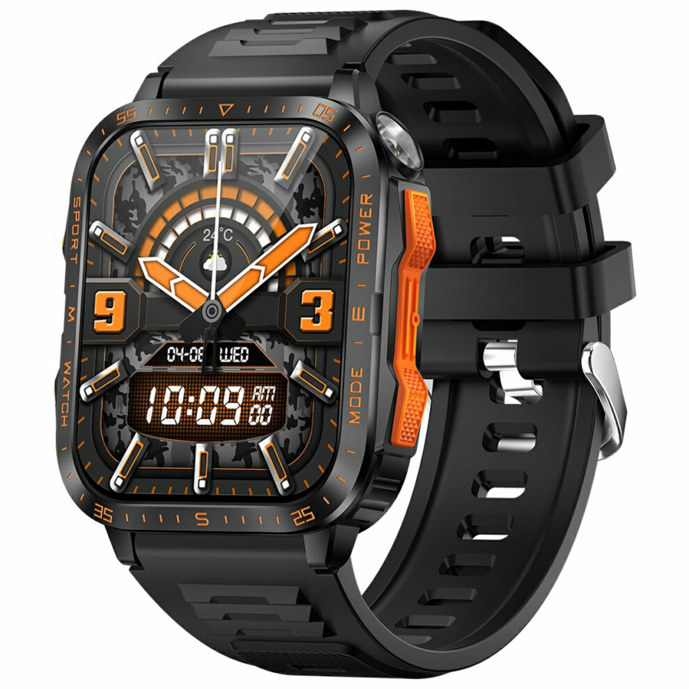 (Blackorange) Smartwatch Kt79 1.96 Inch Outdoor Rugged Smart Wat 6914272958799
