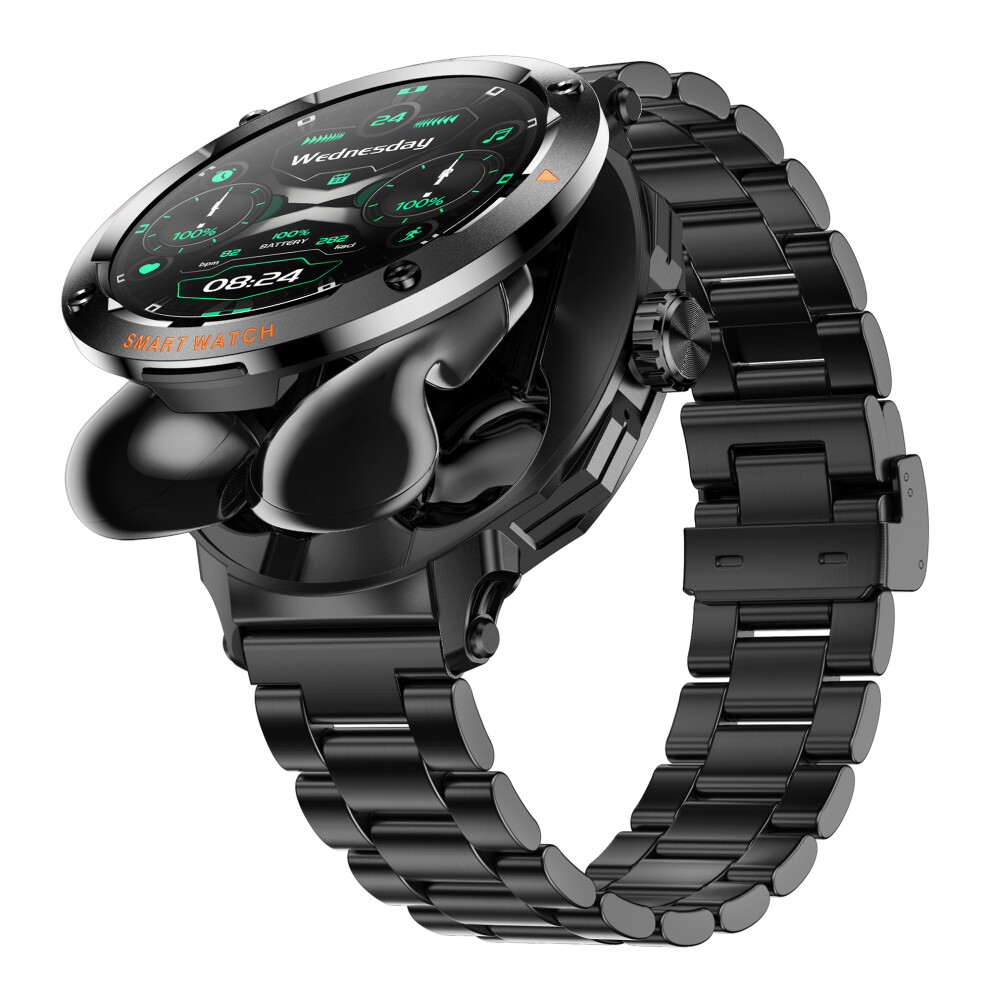 (Black) Smartwatch D13 Steel Strap Smart Watch With Blueto Black 6914274261675