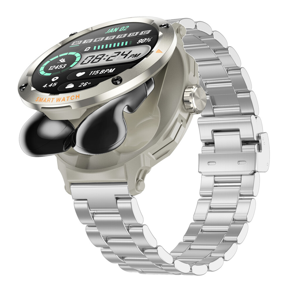 (Grey) Smartwatch D13 Steel Strap Smart Watch With Blueto Grey 6914278412547