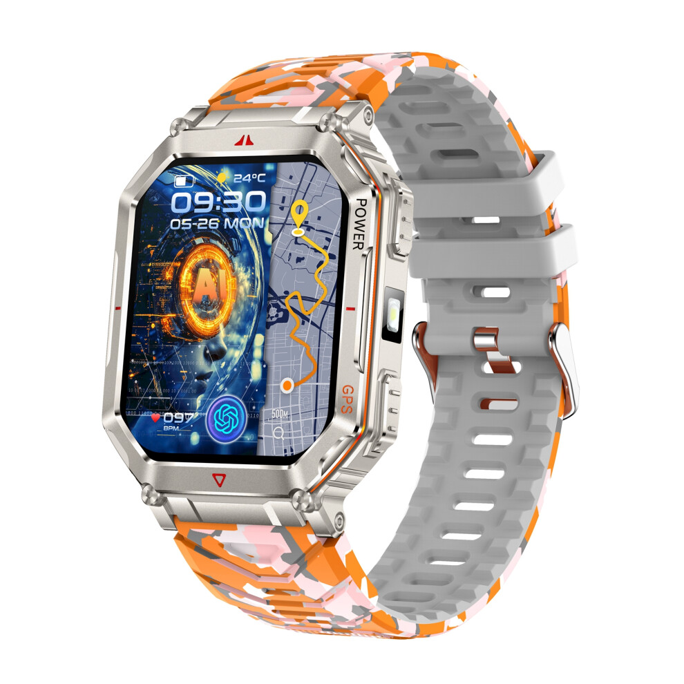 (Orangecamouflage) Smartwatch Kr92 Smart Watch Bluetooth-Compatible C 6914271770859
