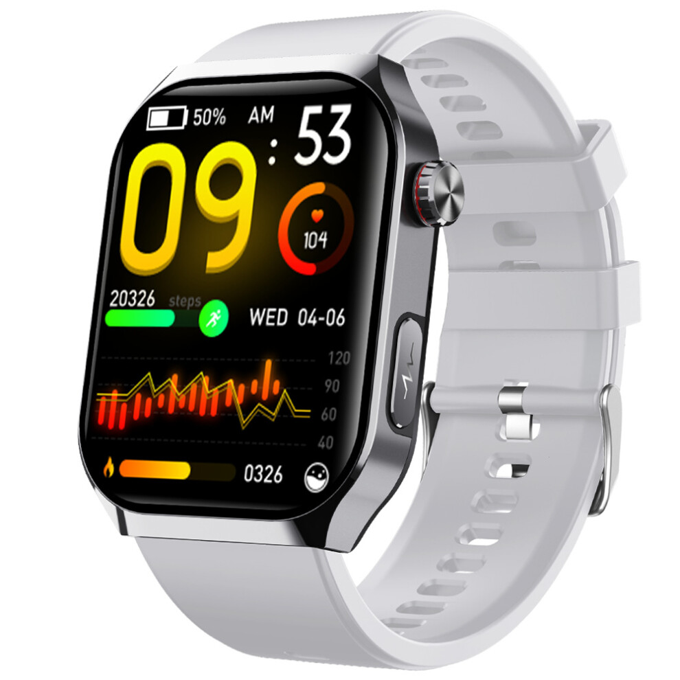 (Greysiliconestrap) Smartwatch F700 Smart Watch Sos Ecg Health Monitor 6914277093754
