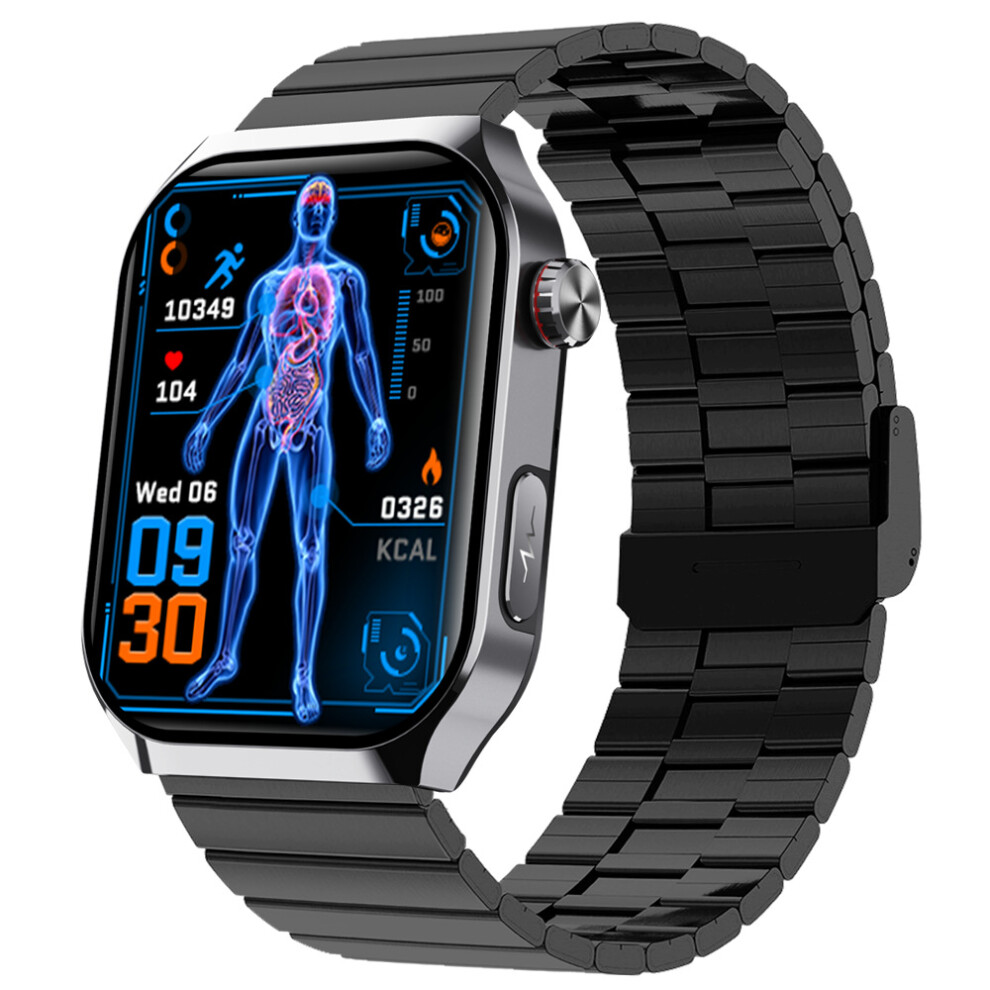 (Blackbamboolinkstrap) Smartwatch F700 Smart Watch Sos Ecg Health Monitor 6914278053528