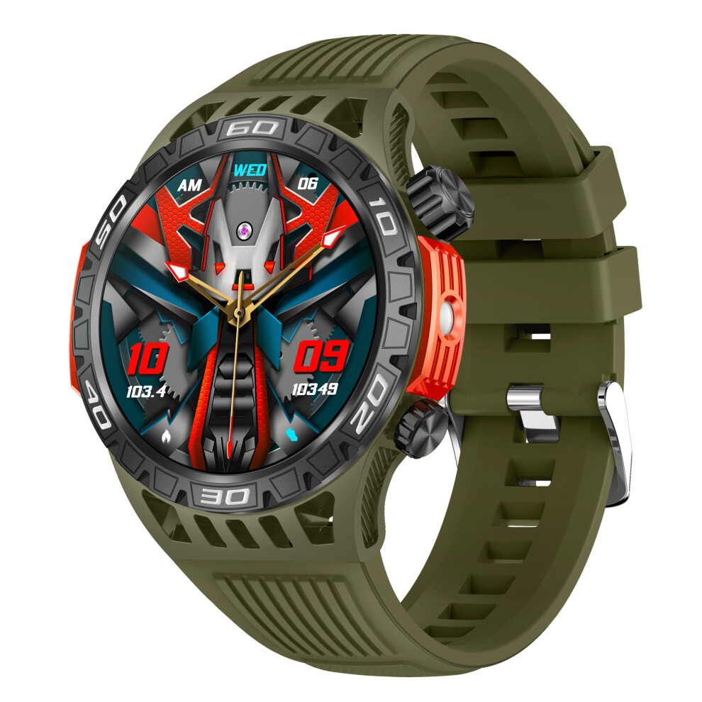 (Green) Smartwatch Ht22 1.46-Inch Round Smart Watch Waterp Green 6914279101426