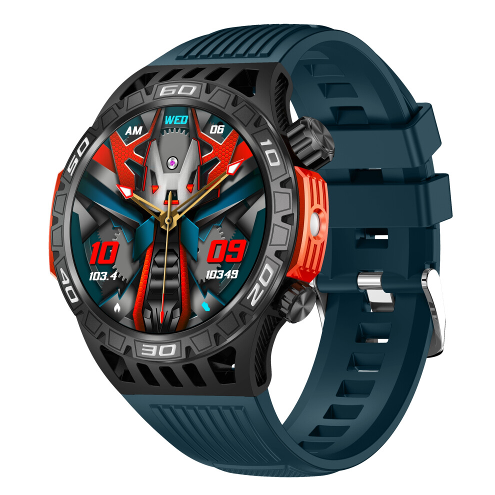 (Blue) Smartwatch Ht22 1.46-Inch Round Smart Watch Waterp Blue 6914273478203