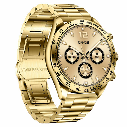 (Gold) Smartwatch AK63 Bluetooth-compatible Call AMOLED S 1