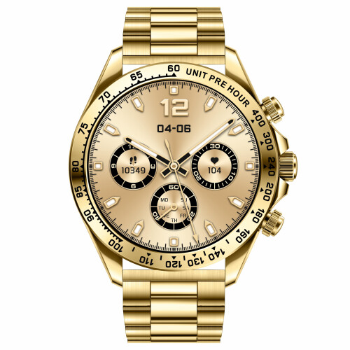 (Gold) Smartwatch AK63 Bluetooth-compatible Call AMOLED S 2