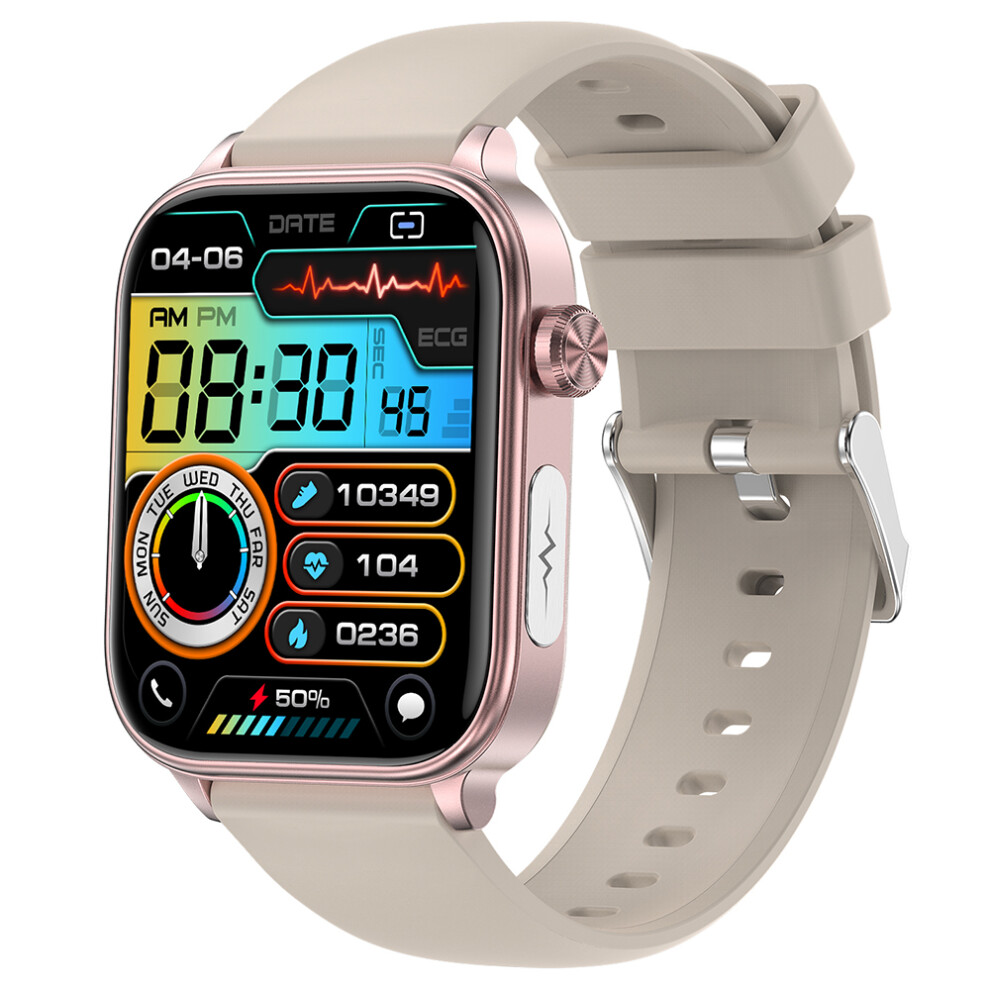 (Beige) Smartwatch Et570 1.96" Smart Watch Bluetooth- Cream 6914276536375