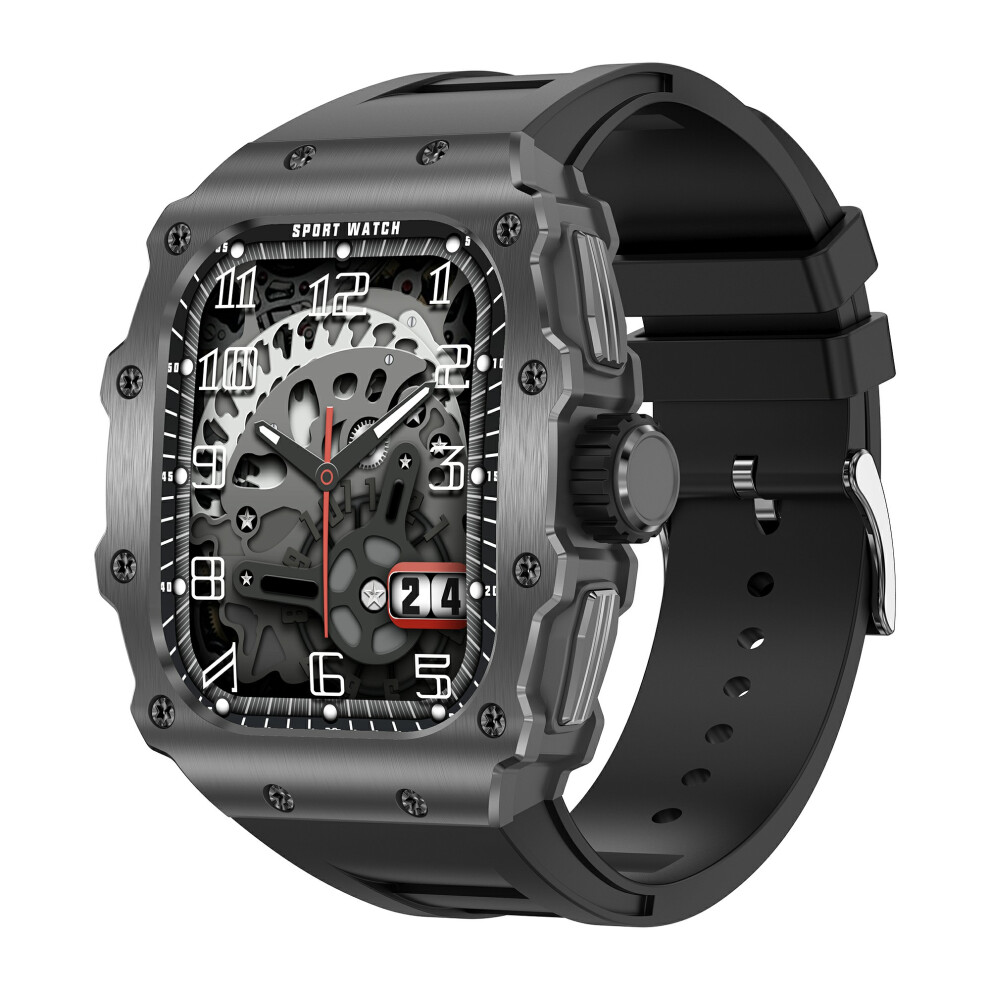 (Blackframeblackstrap) Smartwatch Ak65 1.95-Inch Men Smart Watch Sleep He 6914272598506