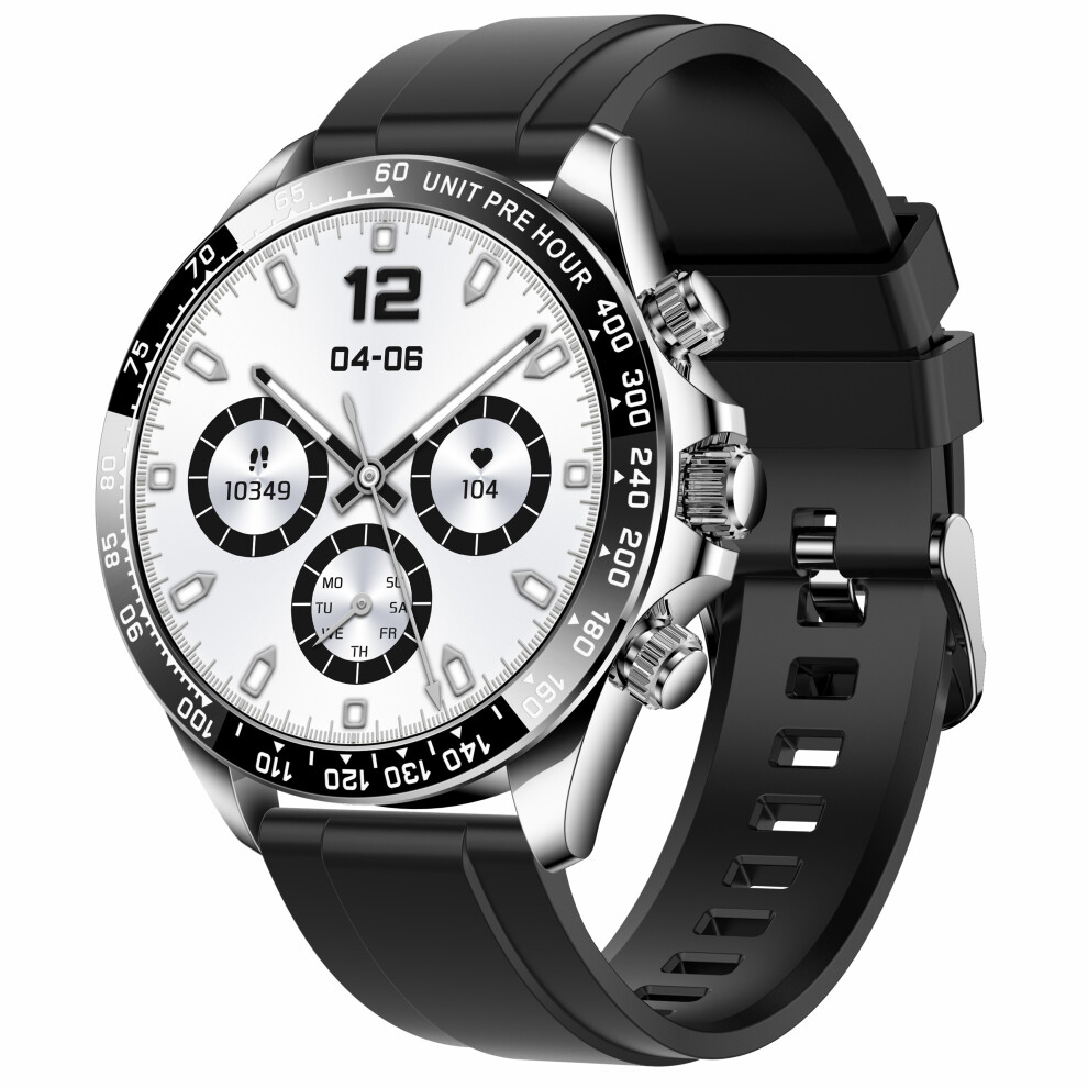 (Silver) Smartwatch Ak63 Amoled Screen Smart Watch Bluetoot Silver 6914274300183