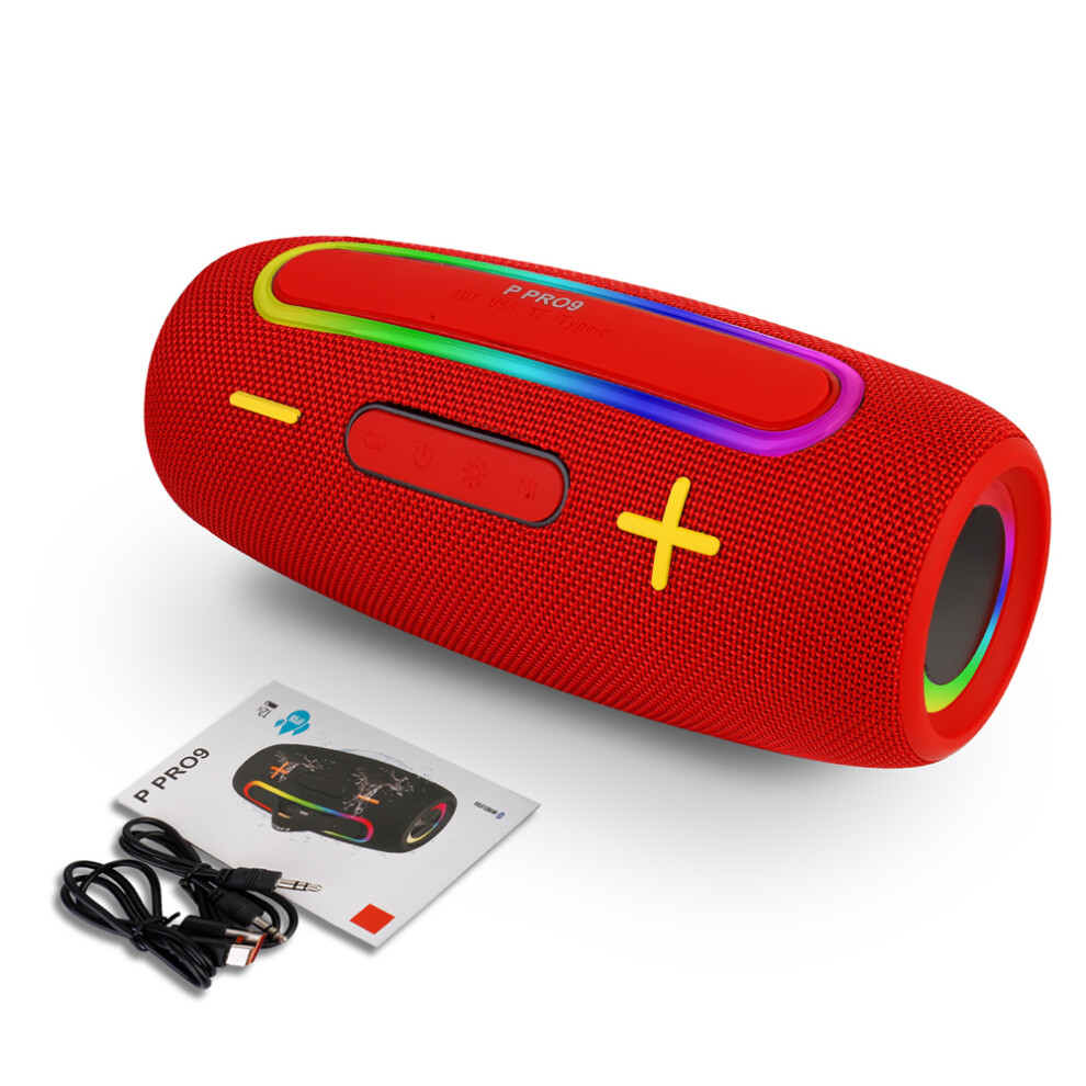 (Red) Speaker Pro9 Wireless Tws Bluetooth-Compatible S Red 6914276661619