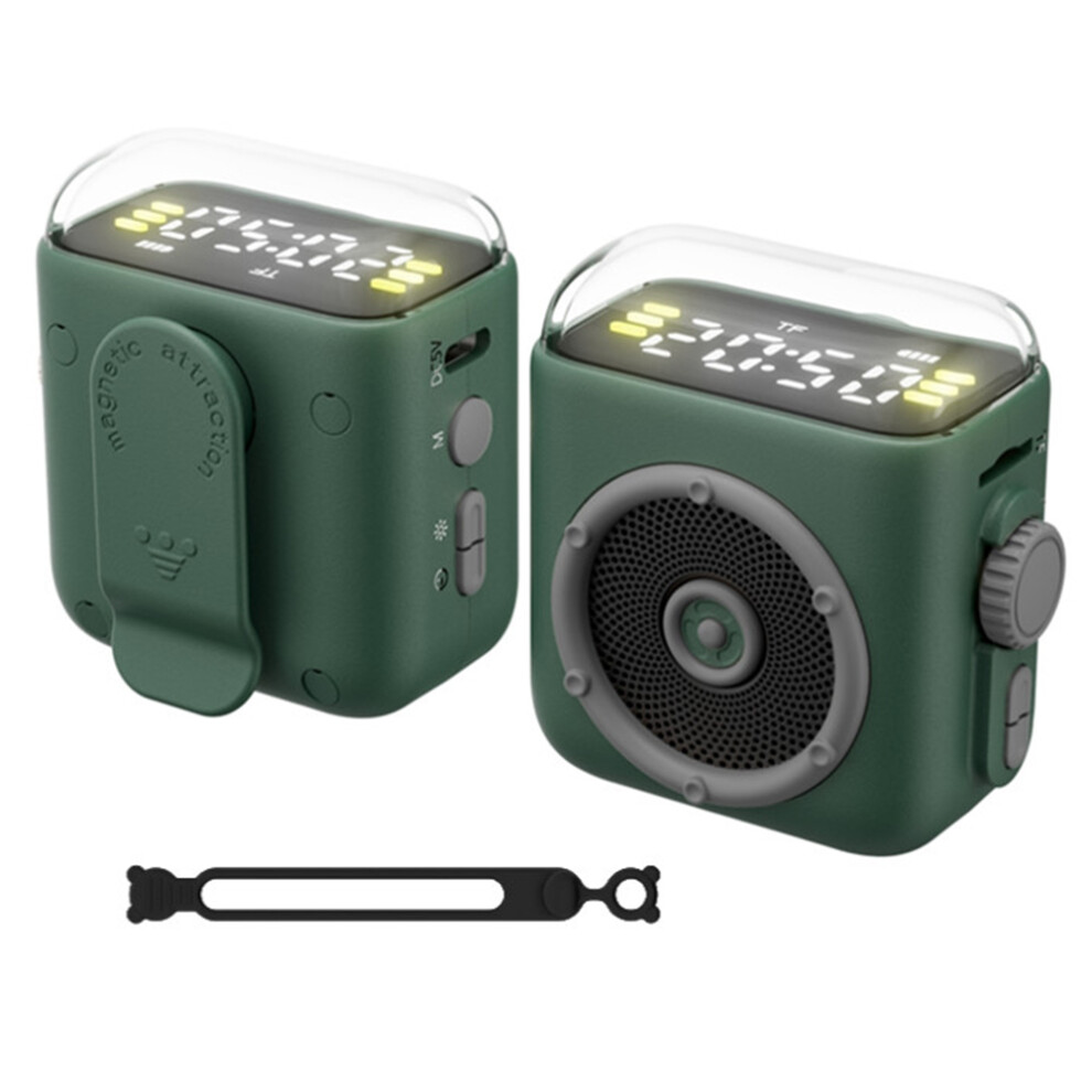 (Green) Speaker Portable Magnetic Speaker Night Light Cl-image-OPC-PJKN96Z-NEW