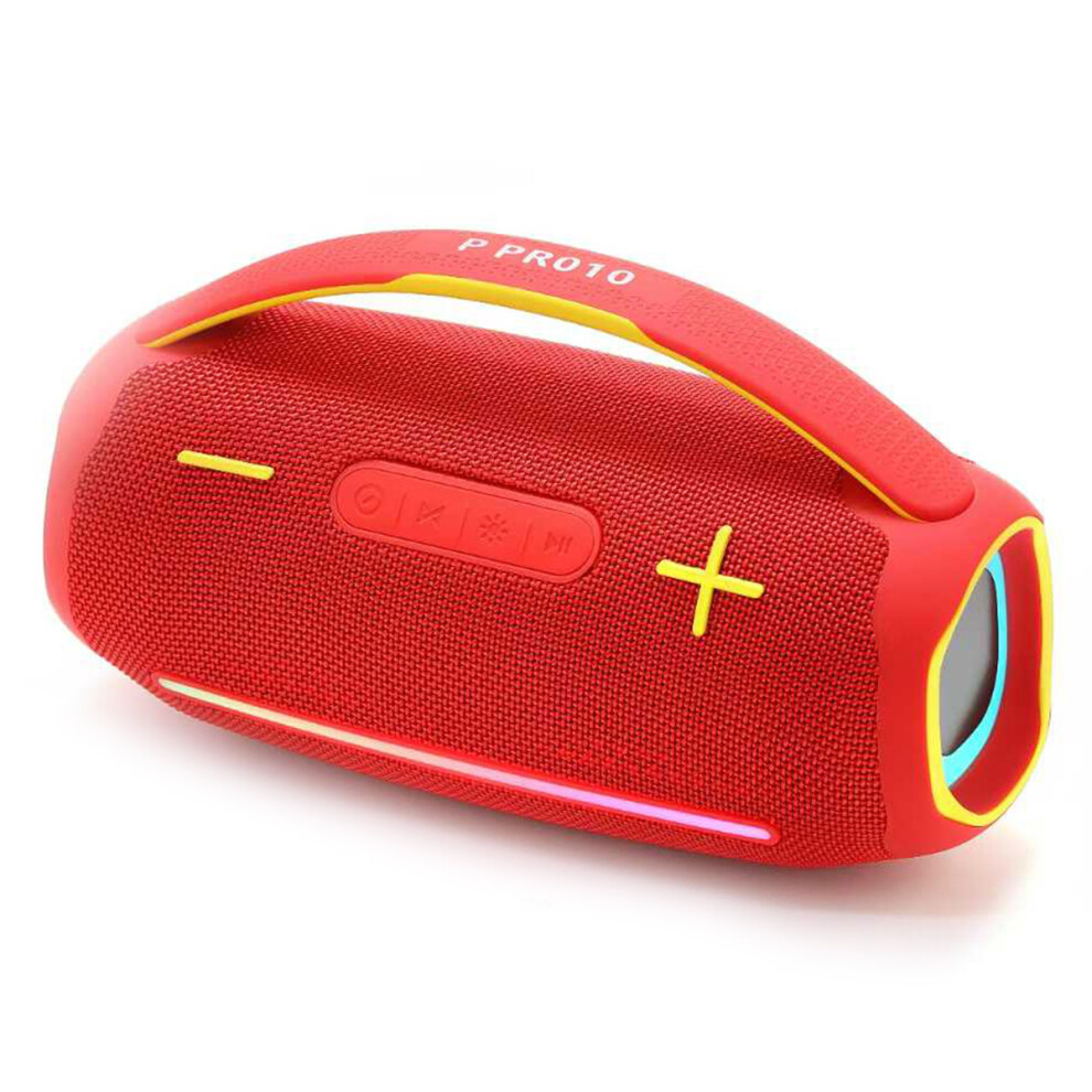 (Red) Speaker P10 30W Led Boombox Portable Wireless Sp Red 6914276418183