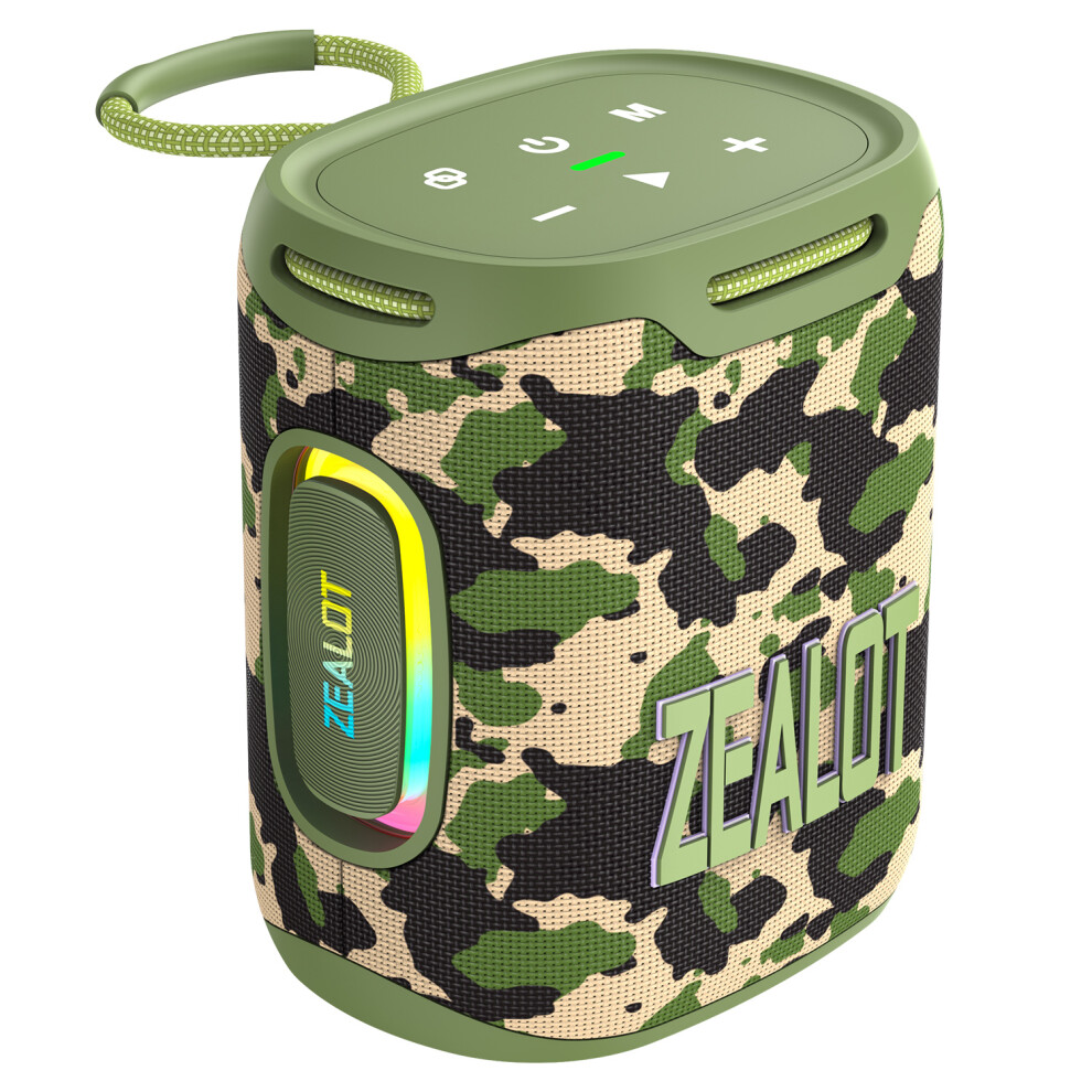 (Greencamouflage) Speaker S122 Portable Bluetooth-Compatible Speak 6914273539515