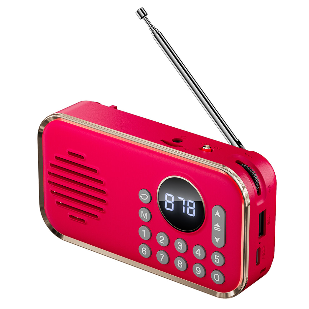 (Red) Speaker P35 Portable Bluetooth-Compatible 5.0 Fm Red 6914274611487