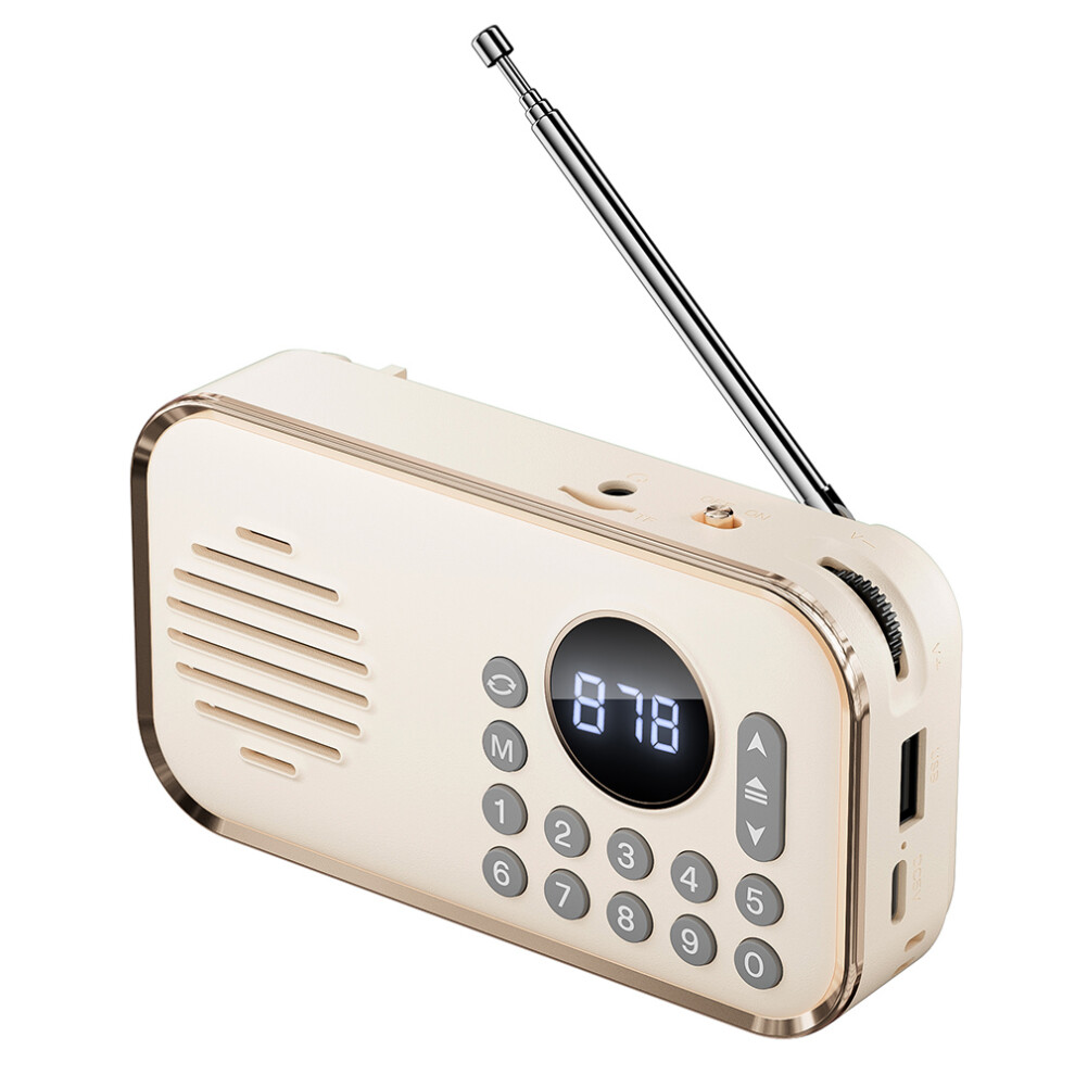 (Beige) Speaker P35 Portable Bluetooth-Compatible 5.0 Fm Beige 6914272659641