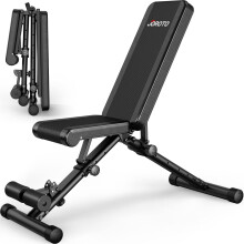 JOROTO MD35 Adjustable Weight Bench - Foldable 700 Pounds Load Strength Training Benches for Full Body Workout Bench Press (With Fast Auto-lock