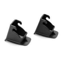 (Black) 2 Pcs Car Child Seat Isofix Interface Buckle Fixed Guide Groove Seat Belt Bracket Connector