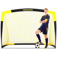 Happy Jump Football Goal Pop up Football Net Post for Kids Garden Football Training 1 Pack(7'x5', Black+Yellow)