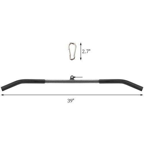 Mezchi LAT Pull Down Attachments - 39In LAT Pull Down Bar with Non-Slip Handle, Gym Cable Machine Attachment for Muscle Building 1
