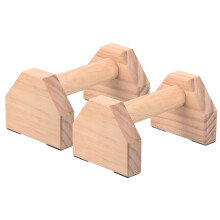 Wooden Parallettes, Solid Pushup Bars Stands Non-slip Rubber Feet Handstand Bars Calisthenics Equipment for Fitness, Gymnastics