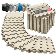 Interlocking Soft Foam Floor Mat - 18 Pieces Protective Gym Flooring Set, Exercise Mats EVA Puzzle Rubber Tiles, Ground Surface Protection Workout