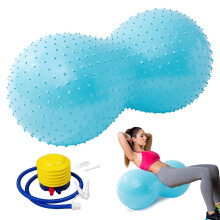 DAJASD Peanut Shape Ball, 90x45CM Anti-Burst Sensory Peanut Ball with Pump for Kids Adults, Thickened Peanut Shape Exercise Ball for Yoga, Pilates,