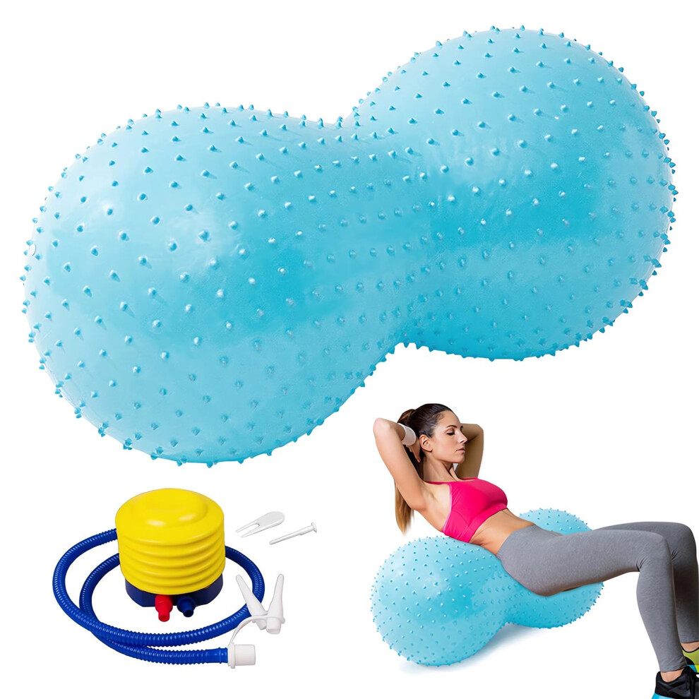 Dajasd Peanut Shape Ball, 90X45cm Anti-Burst Sensory Peanut Ball With Pump For Kids Adults, Thickened Peanut Shape Exercise Ball For Yoga, Pilates,