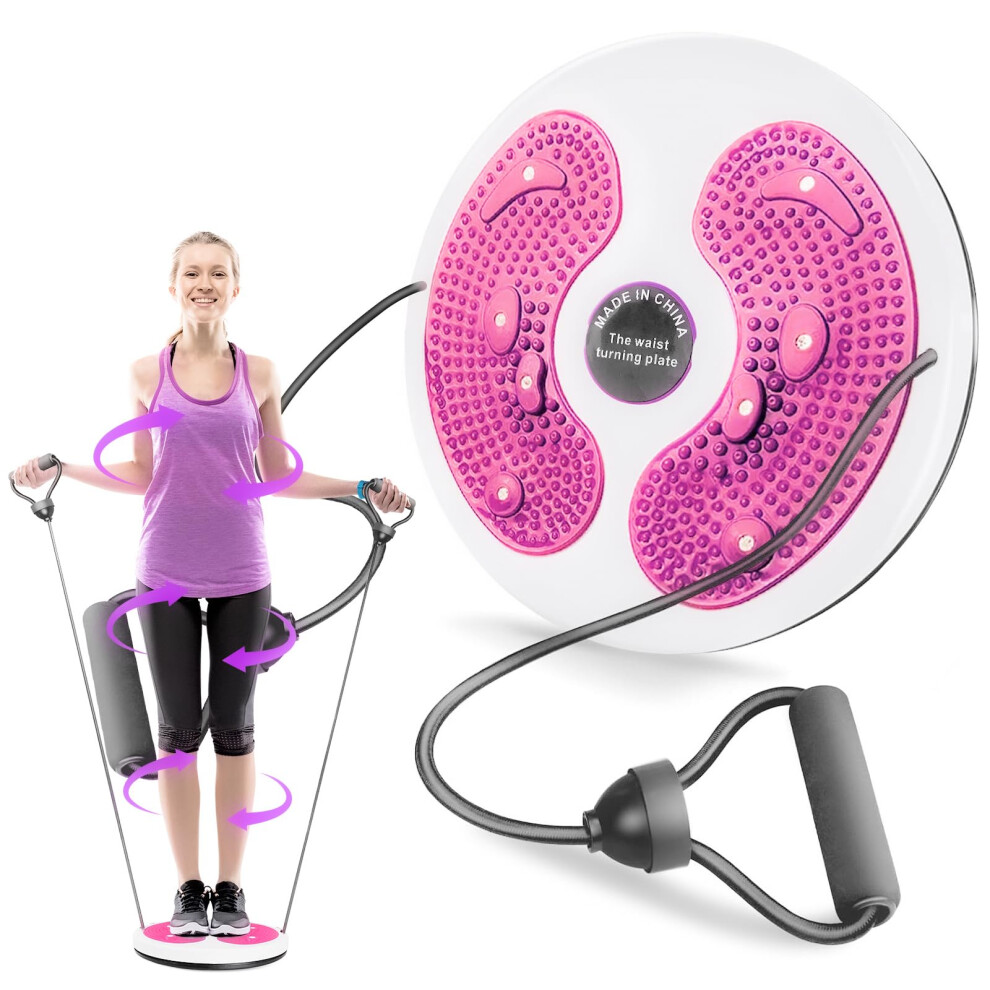 Nhcuijun Waist Twisting Disc Shaping Adjustable Waist Trainer Twisting Disc with Handles,Waist Whisper Exercise Massage Foot Sole for Home Fitness Gym-image-OPC-PJKNBBJ-NEW