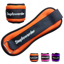 Stepfowarder Ankle/Wrist Weights, 0.3-1kg for a Pair, Three Optional Colors & Weights with Adjustable Strap, 2 Pack (2 * 0.3KG - Orange)