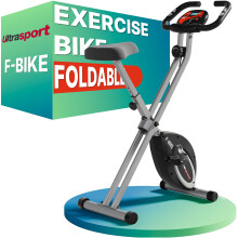 Ultrasport F-Bike Folding Exercise Bike 286 lbs Capacity, Extra Silent with Relax Foam Seat I Exercise Bikes for Home Use, Exercise Bike Foldable,