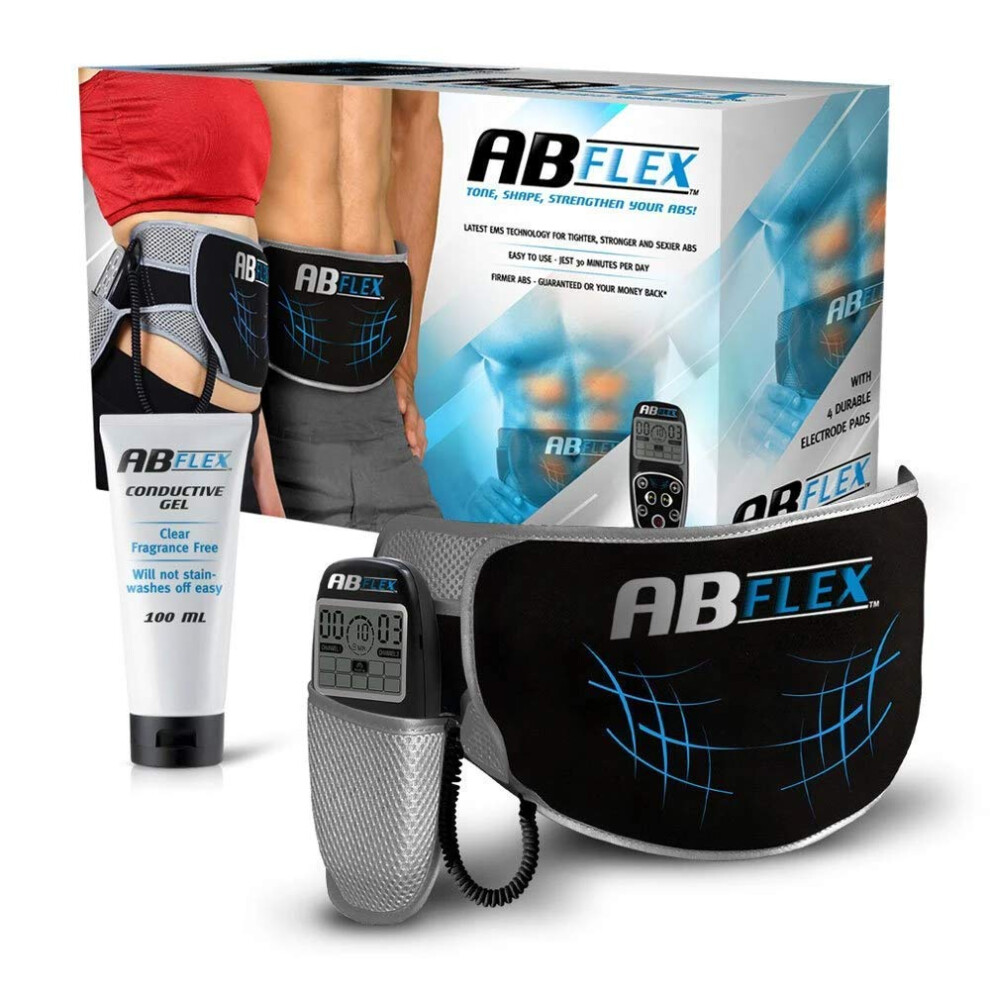 ABFLEX Ab Toning Belt and Ab Stimulator for Slender Toned Stomach Muscles, Remote for Quick and Easy Adjustments, 99 Intensity Levels and 10 Workouts-image-OPC-PJKNBSK-NEW