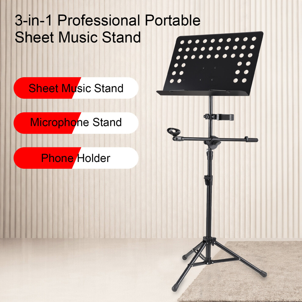 3-in-1 Professional Portable Sheet Music Stand