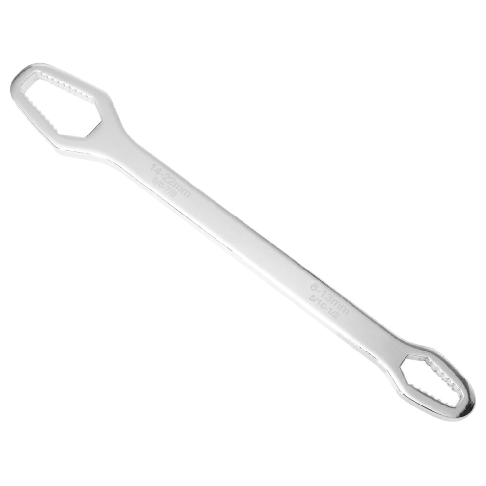 Multifunctional Wrench 27X3.8cm Double Open-End Universal Spanner Carbon Steel Silver Durable Tool 6482260623641