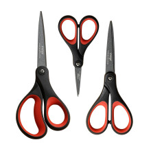 LIVINGO Titanium Scissors Set - Heavy Duty Sharp Non-Stick Blades for Paper, Fabric, Stationery - Comfort Grip Handles - Ideal for Home Office School