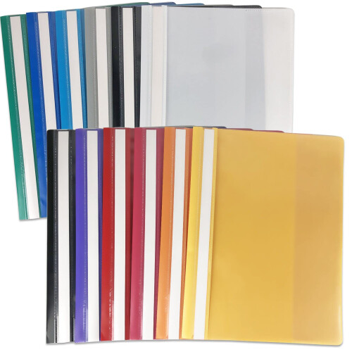 FOSHISY 12 Pack A4 Project Folders, Plastic Presentation Document Files ...